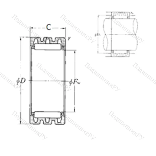Подшипник игольчатый радиальный RNA 4908S