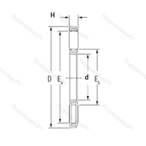 Подшипник игольчатый упорный TP 2542