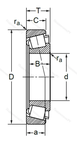 Конический роликовый подшипник 6-7515 А (СПЗ-9) в Хабаровске