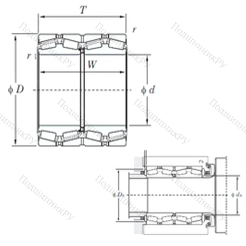Подшипник роликовый радиально-упорный 37217 от производителя  KOYO