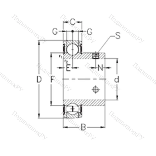Подшипник шариковый радиальный GAY 25-NPPB