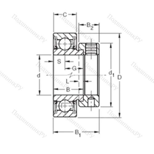 Подшипник шариковый радиальный RA 202RR