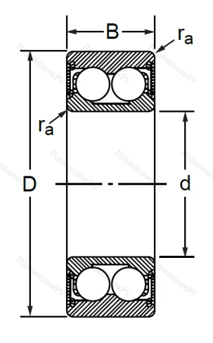 Радиально-упорный шариковый подшипник 3056305 2RS (3305 A 2RSTN) в Хабаровске