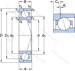 Подшипник 71922 ACE/P 4AH 1 в Хабаровске