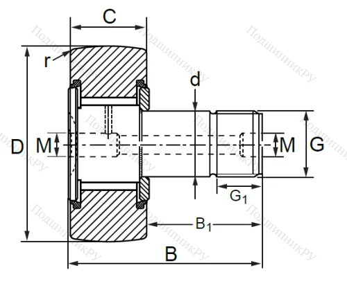 Опорный ролик  KRV 16 PPSK в Хабаровске
