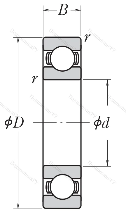 Однорядный шариковый подшипник