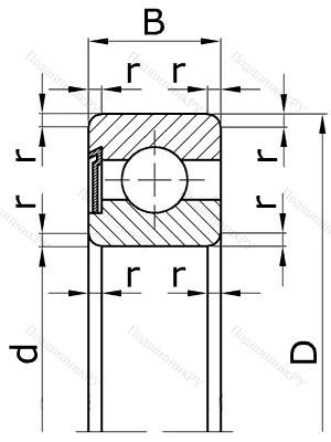 Шариковый однорядный подшипник 60312 (6312 Z) в Хабаровске