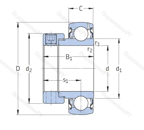 Корпусный подшипник YET 210 в Хабаровске