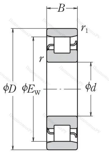 Роликовый цилиндрический подшипник N 215 W C 3 от производителя  NSK