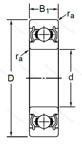 Дюймовый шариковый подшипник RLS 5 2RS (LJ 5/8-2RS) в Хабаровске