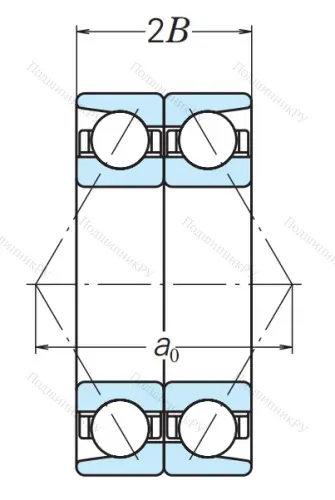 Радиально-упорный шариковый подшипник 6-466322 Л в Хабаровске