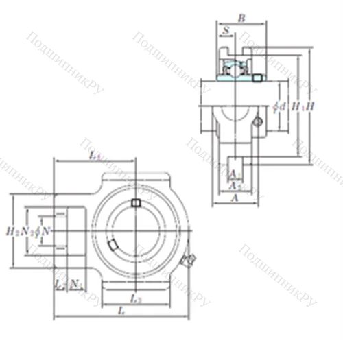 Подшипниковый узел шариковый радиальный UCST 204H 1S 6 от производителя  KOYO