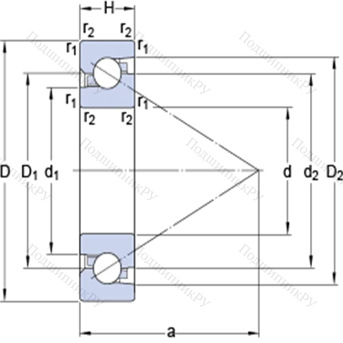 Прецизионные одинарные упорно-радиальные шарикоподшипники для винтовых передач BSA 207 C от производителя  SKF