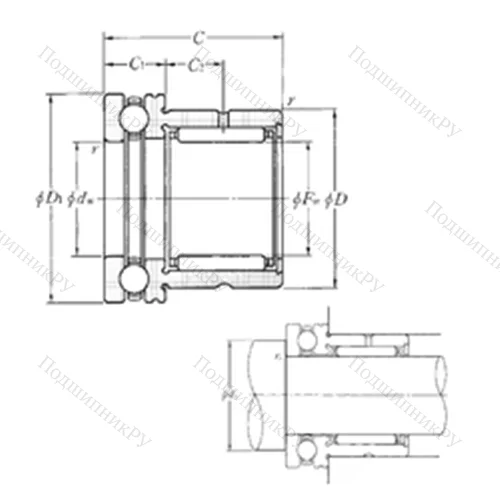 Подшипник комбинированный NKX 25T 2 от производителя  NTN