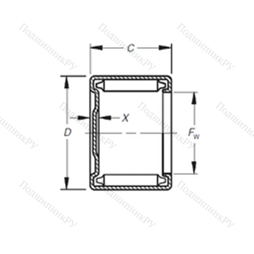 Подшипник игольчатый радиальный MH-14101