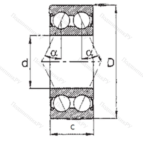 Подшипник шариковый радиально-упорный 5201-2RS