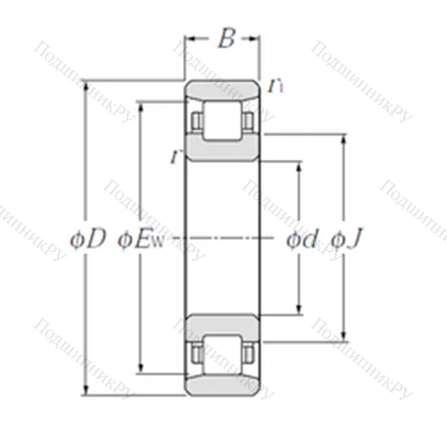 Подшипник роликовый радиальный N 412