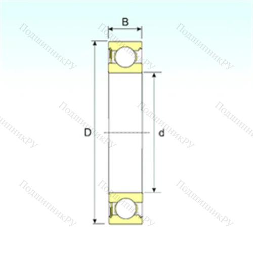 Подшипник шариковый радиальный 6018-RS от производителя  ISB