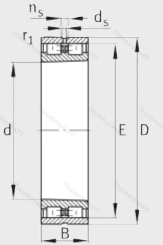 Роликовый цилиндрический подшипник NN 3012 D-K-TVP-SP-XL от производителя  FAG