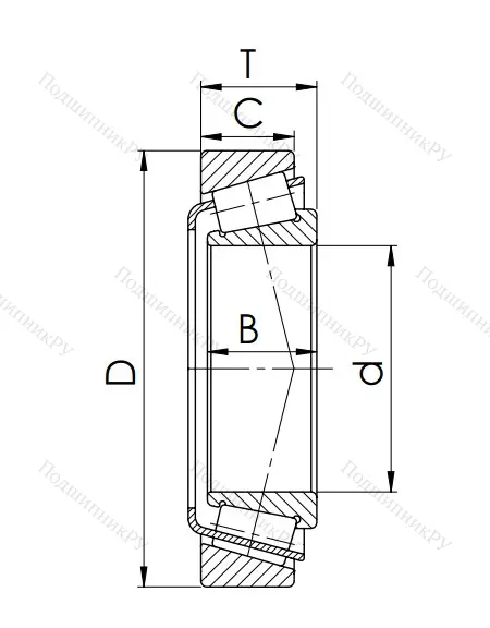 Конический роликовый подшипник 7538 (32238) T0HMXOPEJF в Хабаровске