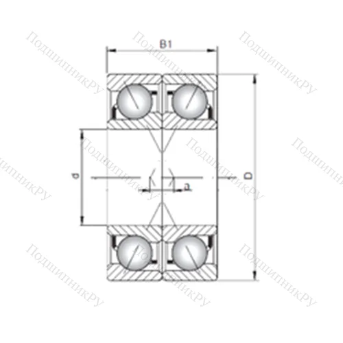 Подшипник шариковый радиально-упорный 7301 ADF от производителя  ISO Подшипник шариковый радиально-упорный 7301 ADF от производителя  ISO