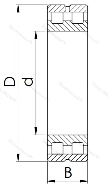 Двухрядный роликовый подшипник 5-3182112 Л (NN 3012 MKP 5) в Хабаровске