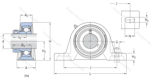 Подшипниковый узел SY 60 FM в Хабаровске