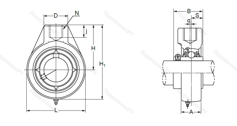 Подшипниковый узел UCHA 206 (UCHB 206) в Хабаровске