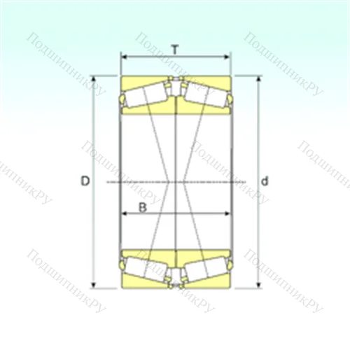 Подшипник роликовый радиально-упорный 32048X/DF от производителя  ISB Подшипник роликовый радиально-упорный 32048X/DF от производителя  ISB