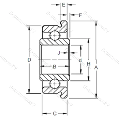 Подшипник шариковый радиальный F 3