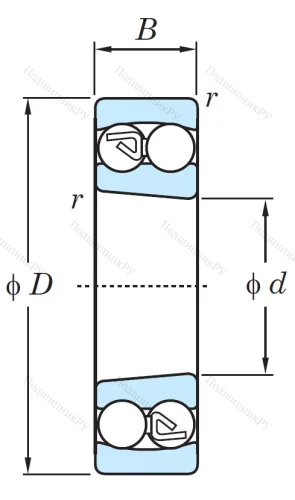 Двухрядный шариковый подшипник 2309 K MG от производителя  KOYO