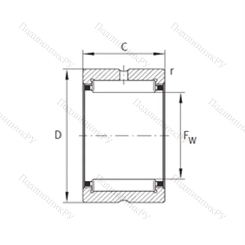 Подшипник игольчатый радиальный NK 47/20-XL