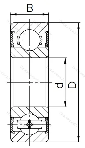 Шариковый однорядный подшипник 180304 (6304 2RS) в Хабаровске