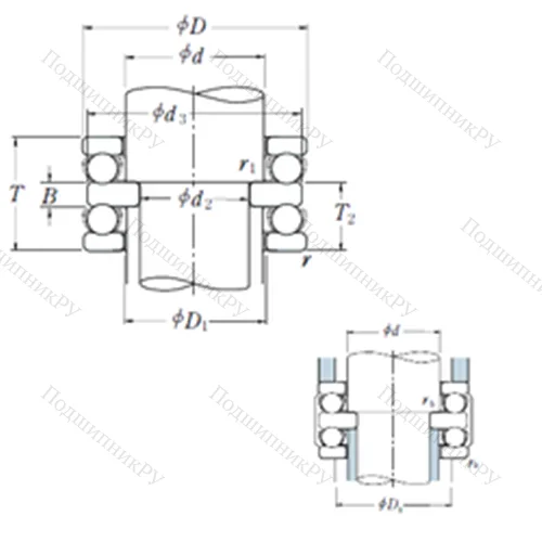 Подшипник шариковый упорный 52428X