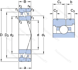 Подшипник 7017 CB/HCP 4AL в Хабаровске