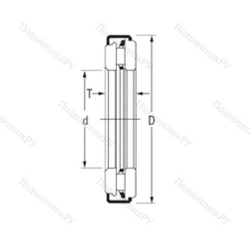 Подшипник игольчатый упорный AXZ 8 30 48