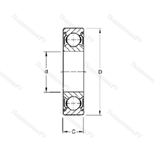 Подшипник шариковый радиальный 211KDD
