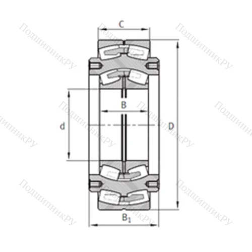 Подшипник роликовый радиальный самоцентрирующийся Z-563933.04.DRGL