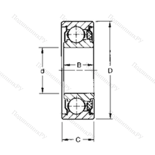 Подшипник шариковый радиальный 37KTD