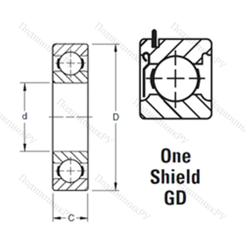 Подшипник шариковый радиальный 211KGD