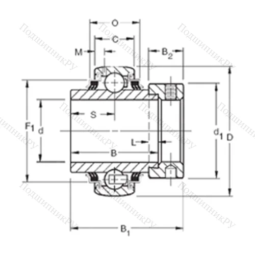 Подшипник шариковый радиальный GE 40KPPB 3