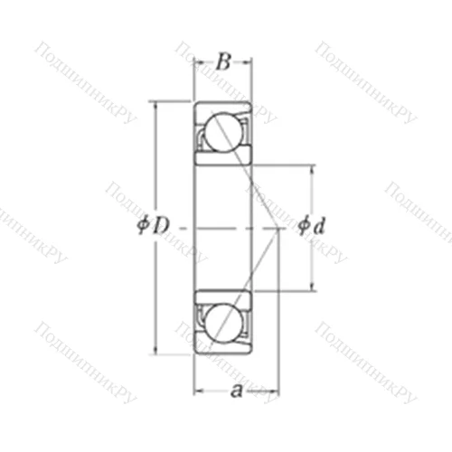 Подшипник шариковый радиально-упорный LJT 6
