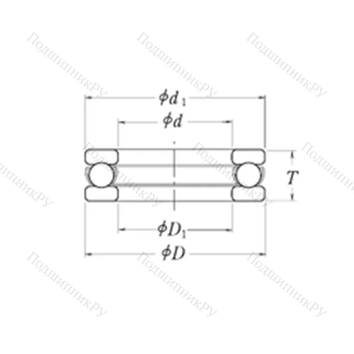 Подшипник шариковый упорный LT 7/8B от производителя  RHP