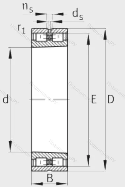 Роликовый цилиндрический подшипник NN 3012 D-K-TVP-SP-XL от производителя  FAG