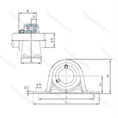 Подшипниковый узел шариковый радиальный BPP 3