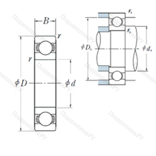 Подшипник шариковый радиальный B 240-6