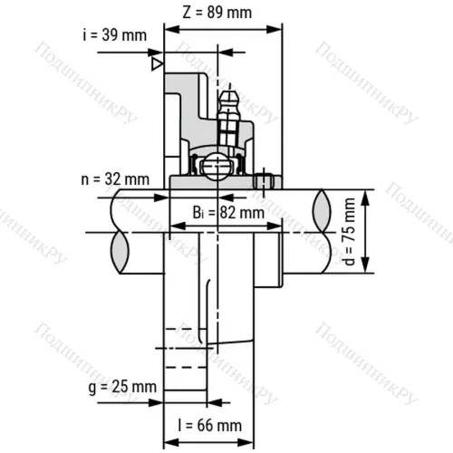 Подшипниковый узел UCF 315 - Вал: 75 мм от производителя  LPZ