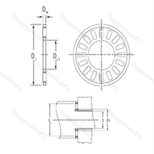Подшипник игольчатый упорный NTA-4458
