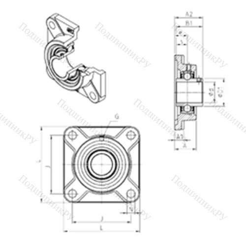 Подшипниковый узел шариковый радиальный UCF 217 от производителя  SNR