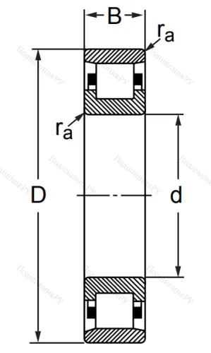 Цилиндрический роликовый подшипник 2313 (N 313) в Хабаровске